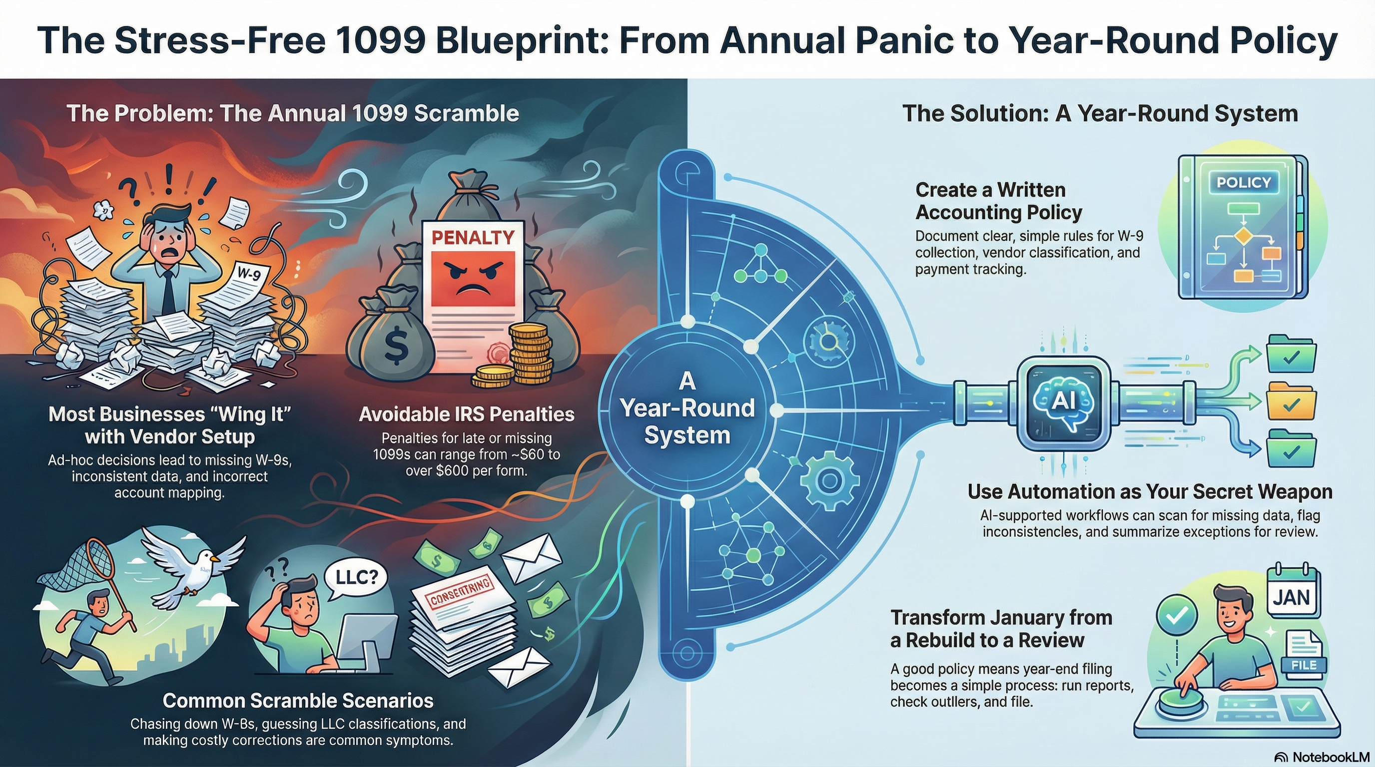 The Stress-Free 1099 Blueprint: From Annual Panic to Year-Round Policy